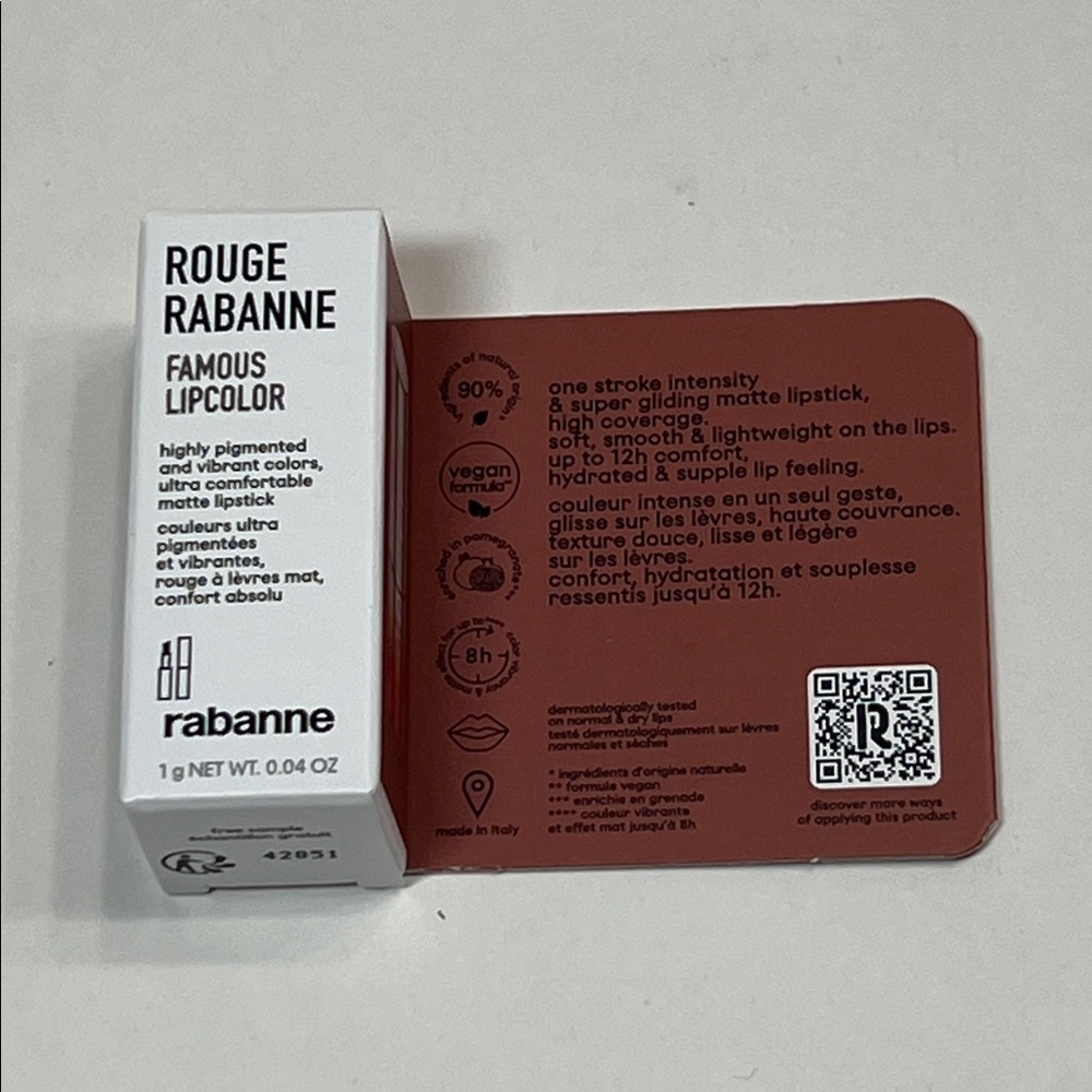 Rouge Rabanne Famous Lipcolor Matte Lipstick